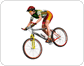 cross-country bicycle and cyclist image