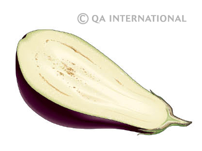 Sliced eggplant