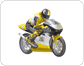 moto de carreras y motociclista image