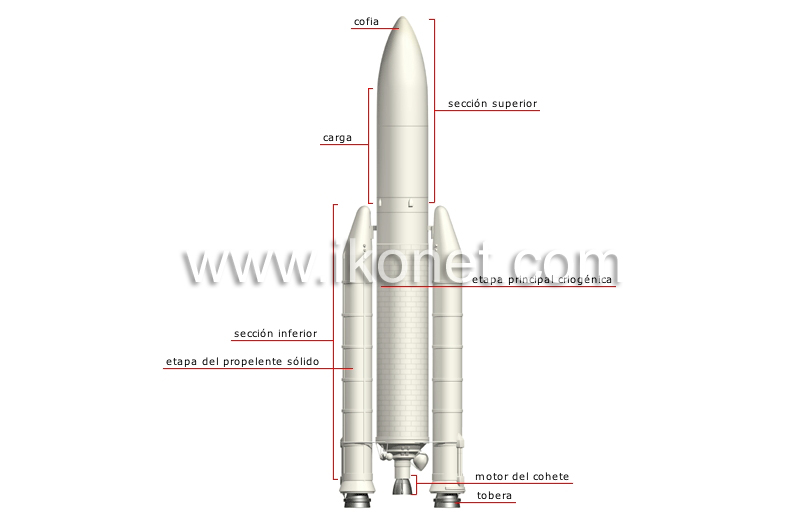 sección transversal de un lanzador espacial (Ariane V) image