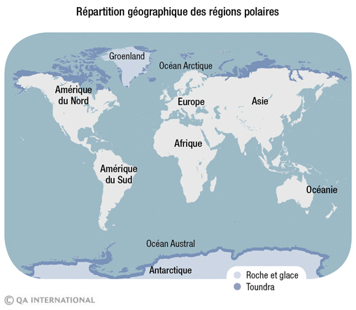 Répartition géographique des régions polaires