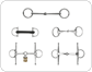 full cheek snaffle bit with toggles image