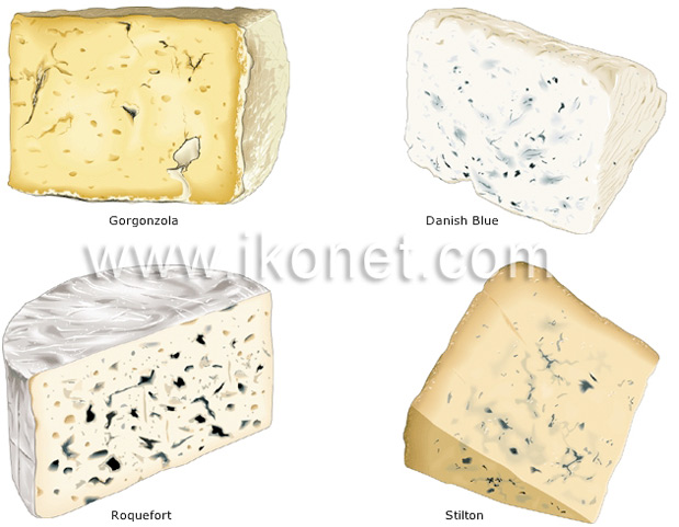 Blue-veined cheeses