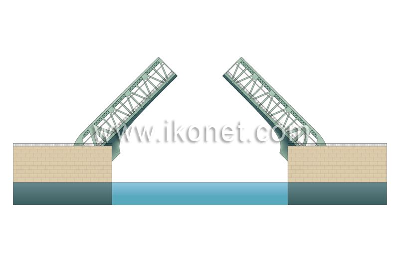 double-leaf bascule bridge image