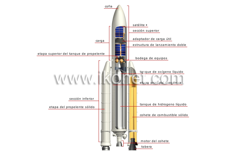 sección transversal de un lanzador espacial (Ariane V) image