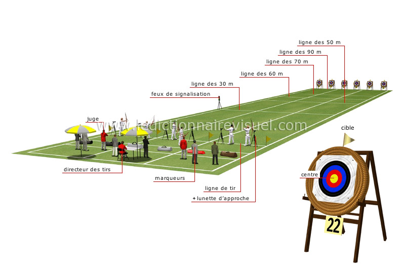 Comprendre les couleurs de la cible au tir à l'arc