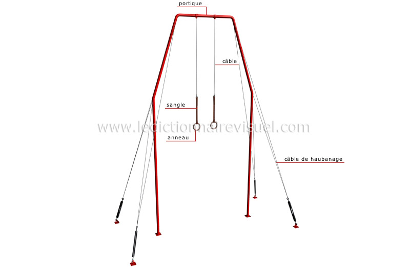 sports et jeux > sports gymniques > gymnastique > anneaux image -  Dictionnaire Visuel