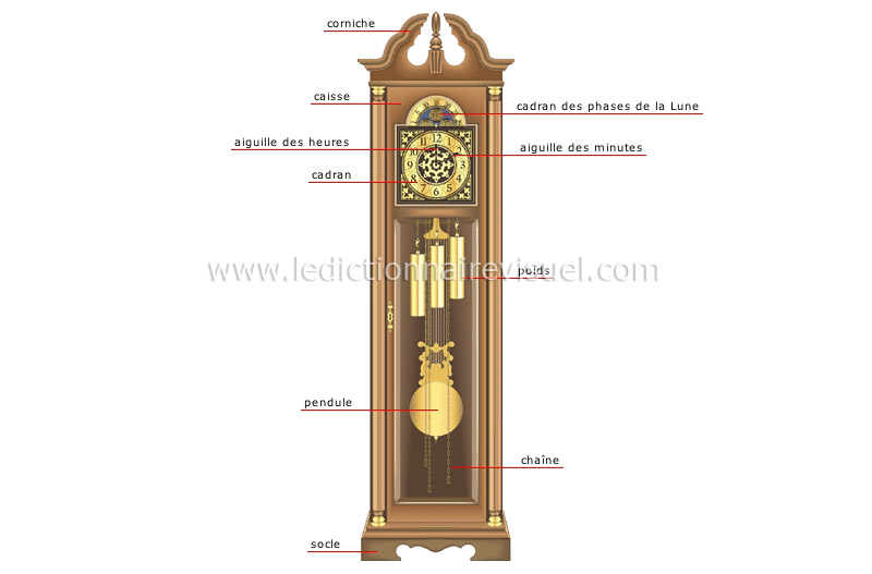 science > appareils de mesure > mesure du temps > horloge de parquet image  - Dictionnaire Visuel