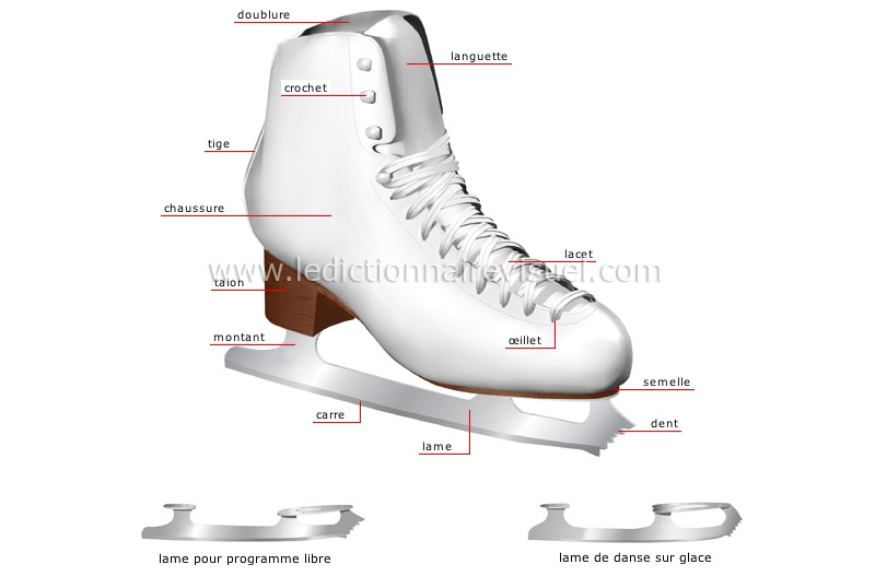 sports et jeux > sports d'hiver > patinage artistique > patin de figure  image - Dictionnaire Visuel