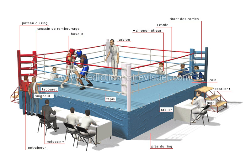 sports et jeux > sports de combat > boxe > ring image - Dictionnaire Visuel