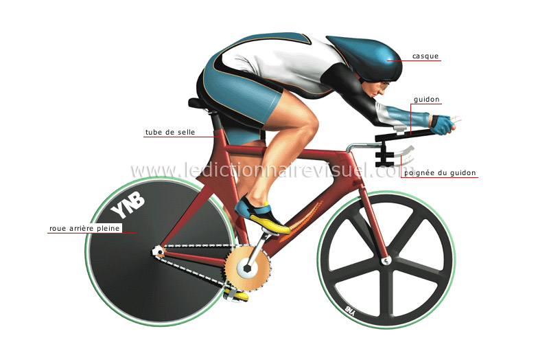 vélo de poursuite et coureur image